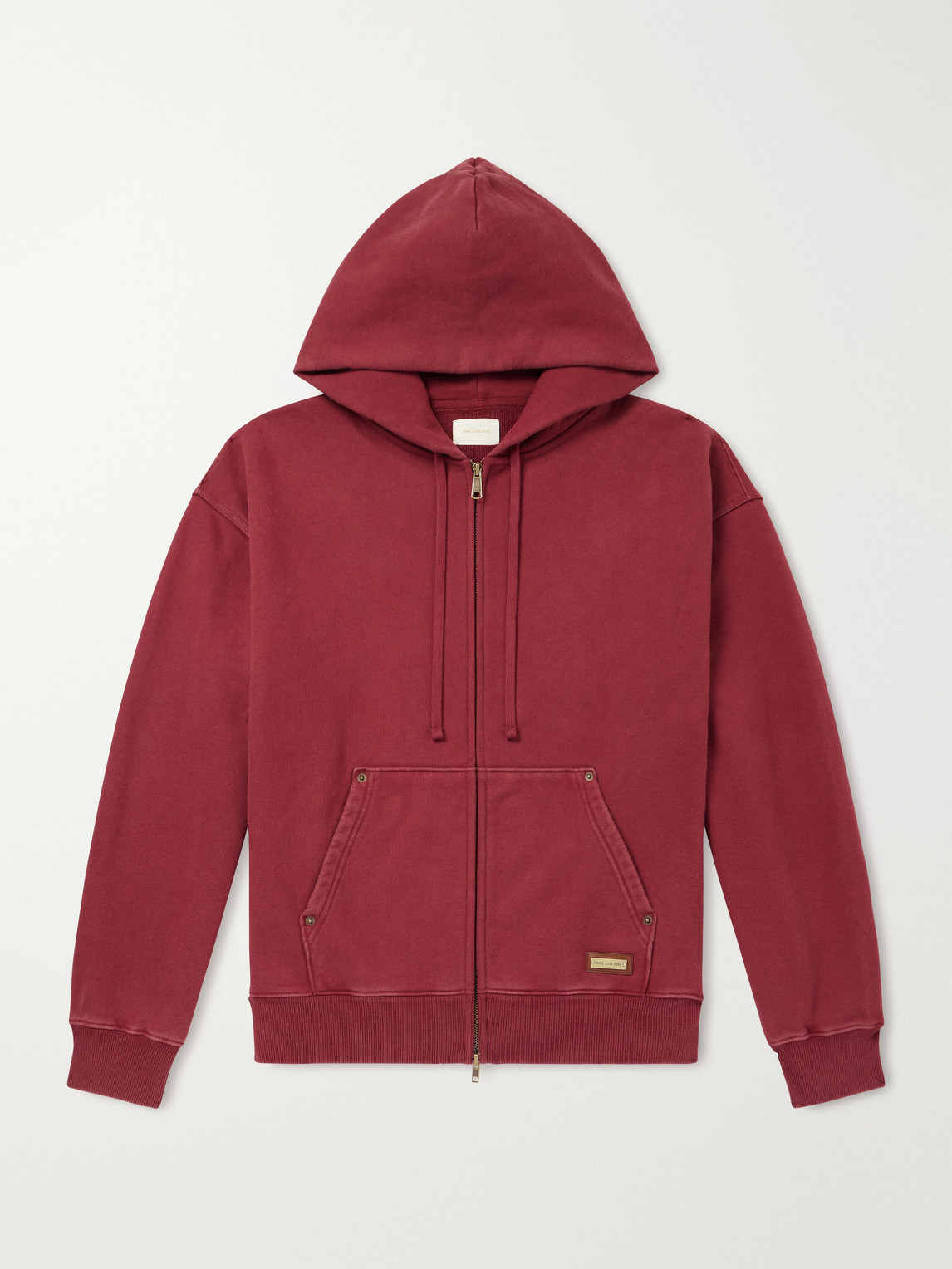 Aimé Leon Dore Cotton-jersey Zip-up Hoodie In Red
