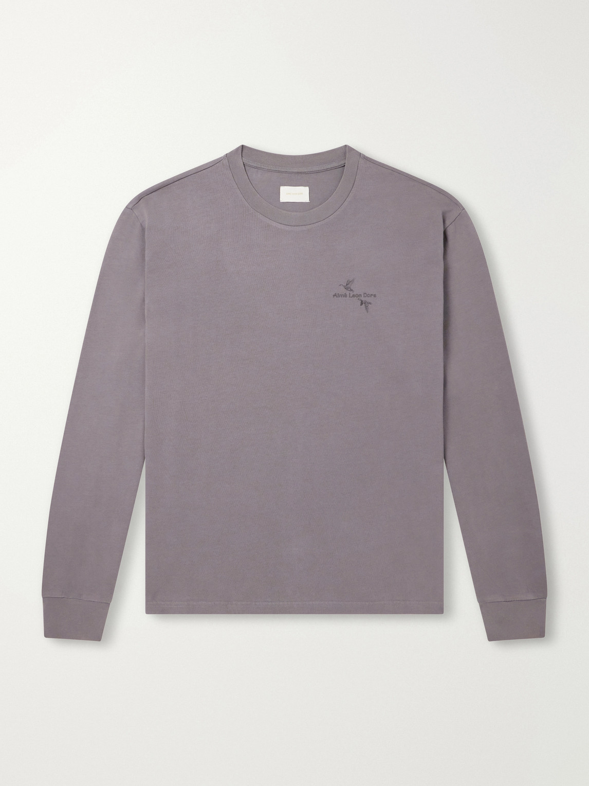 Aimé Leon Dore Logo-embroidered Cotton-jersey T-shirt In Green