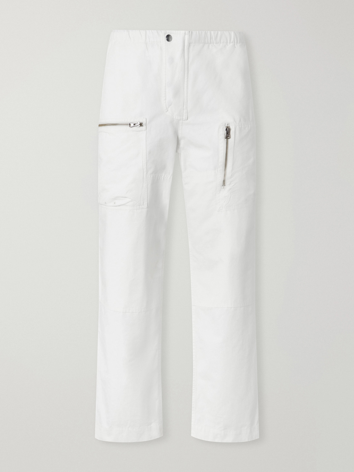Aimé Leon Dore Aviator Straight-leg Cotton-canvas Trousers In White