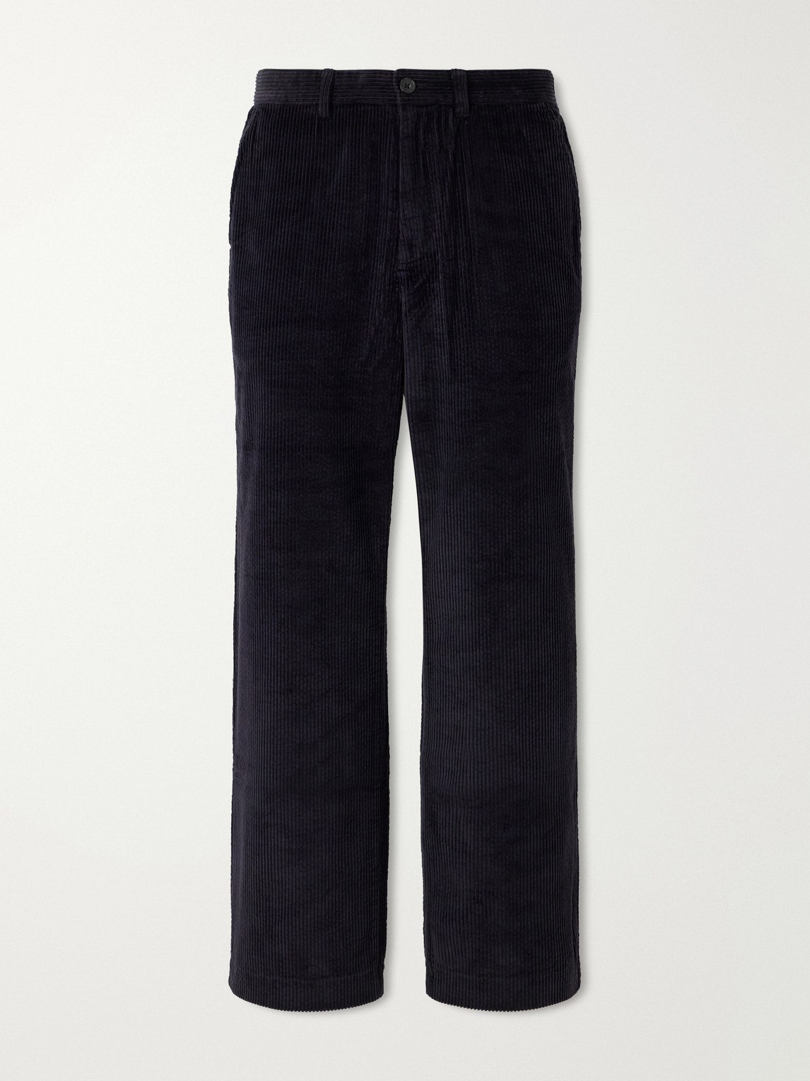 Aimé Leon Dore Wide-leg Cotton-corduroy Trousers In Black