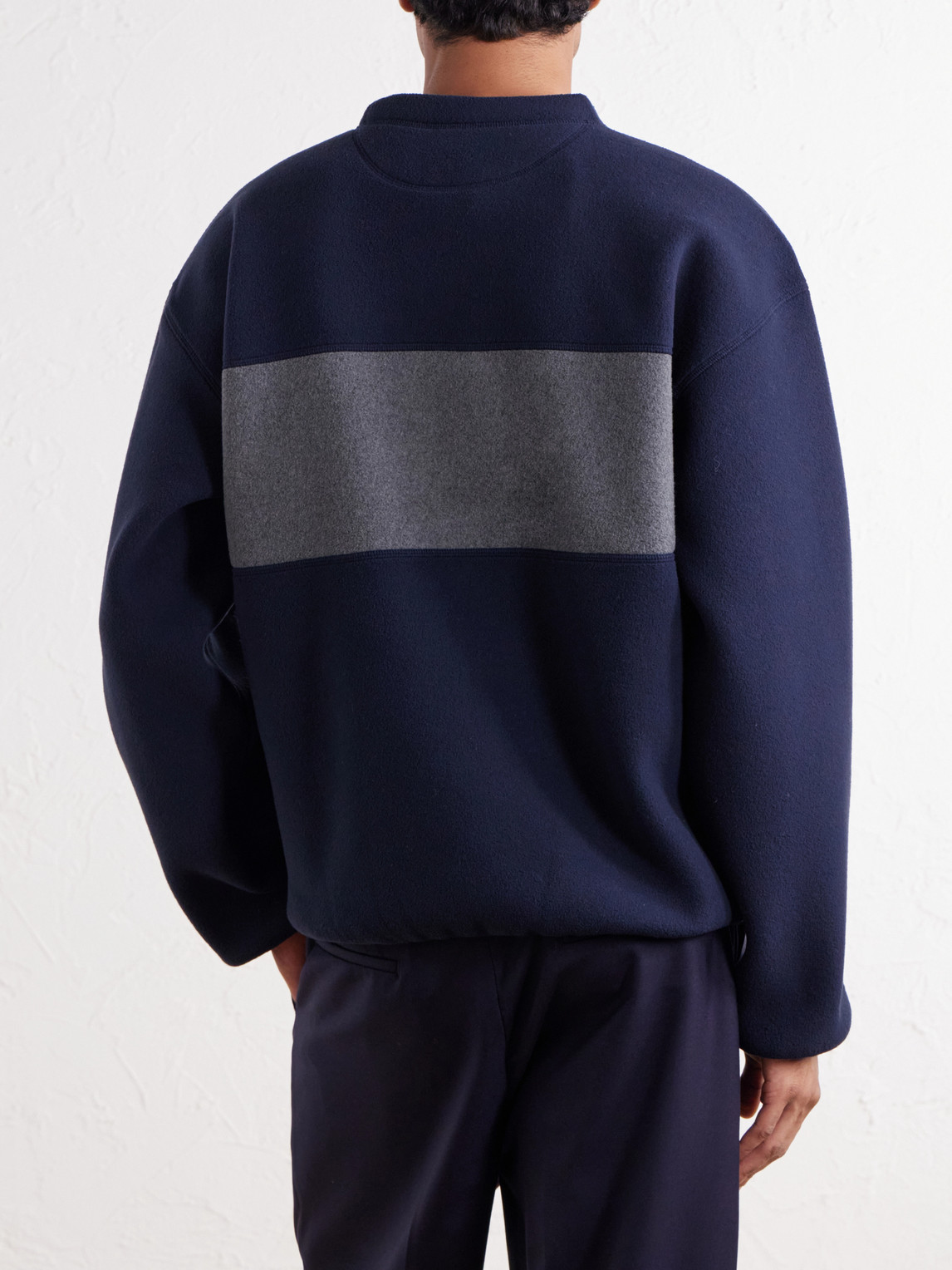 Aimé Leon Dore - Logo-Embroidered Two-Tone Fleece Sweatshirt