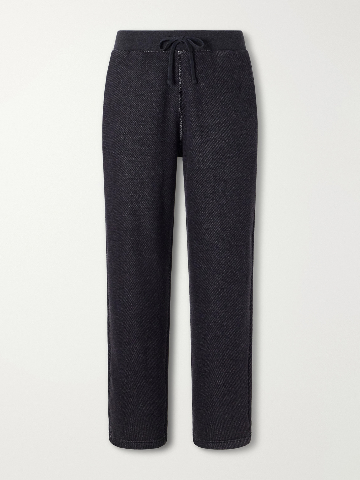 Aimé Leon Dore Straight-leg Cotton Open-terry Sweatpants In Black