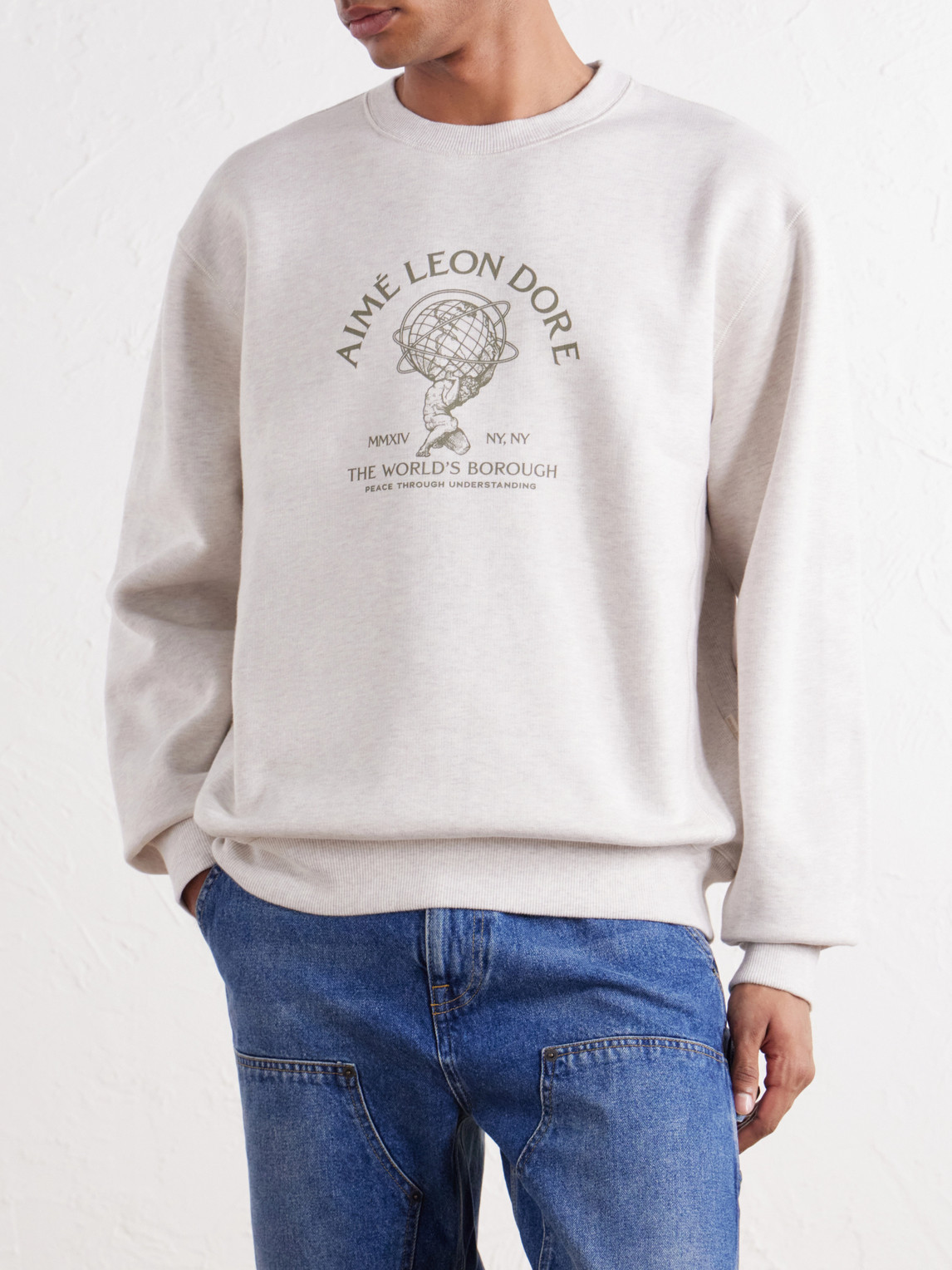 Aimé Leon Dore - Atlas Logo-Print Cotton-Jersey Sweater