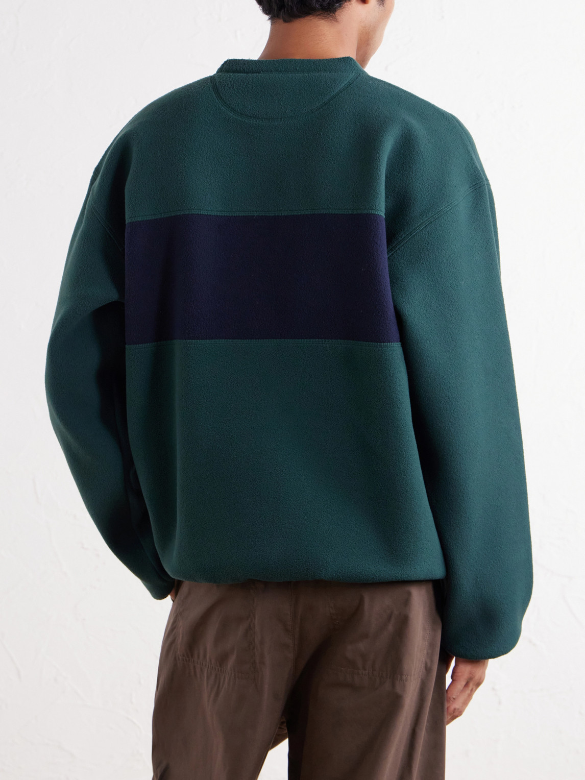 Aimé Leon Dore - Logo-Embroidered Two-Tone Fleece Sweatshirt