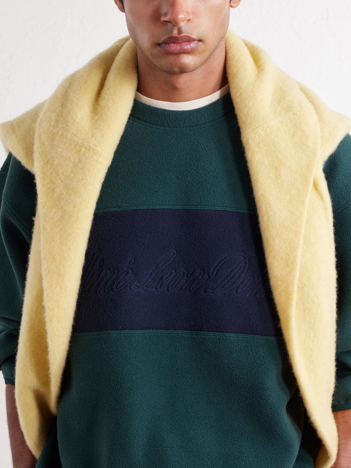 Aimé Leon Dore - Logo-Embroidered Two-Tone Fleece Sweatshirt
