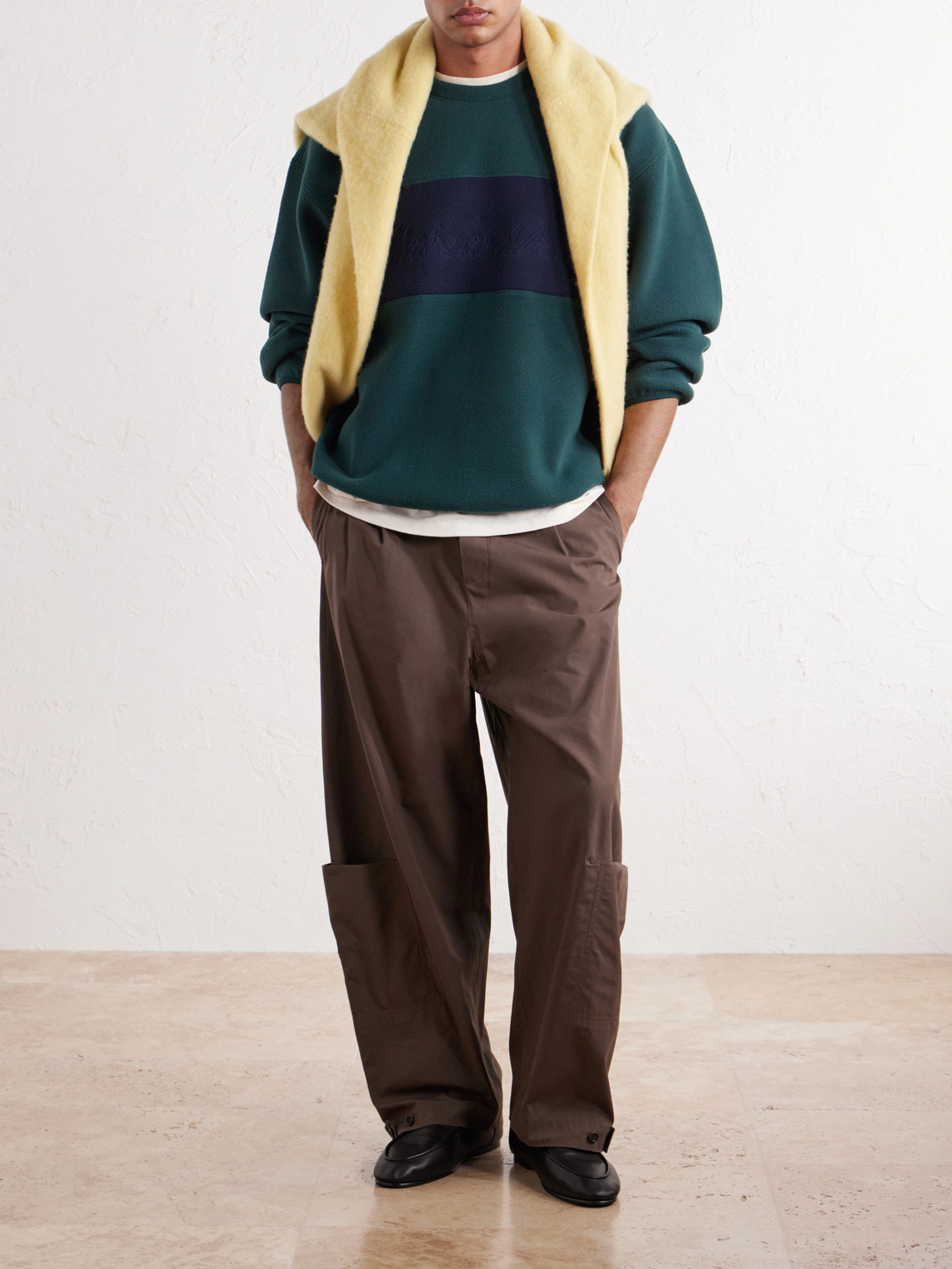 Aimé Leon Dore - Logo-Embroidered Two-Tone Fleece Sweatshirt