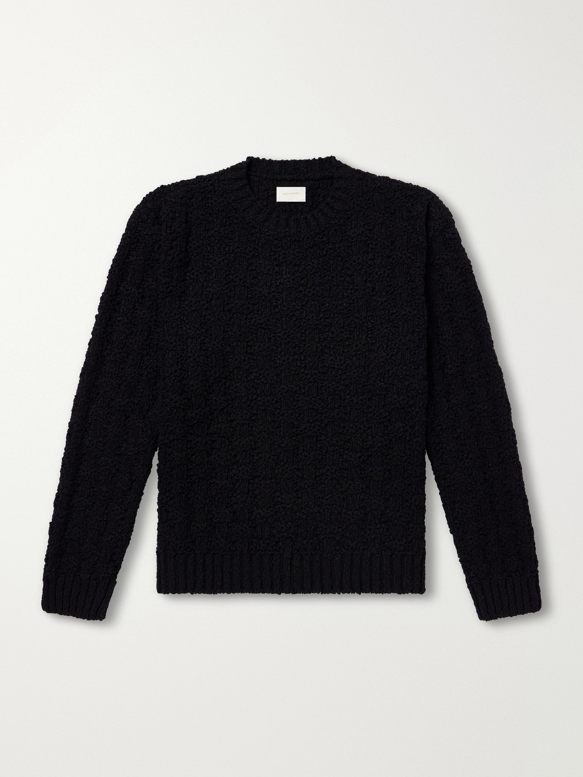 Aimé Leon Dore Textured Cotton-blend Sweater In Black