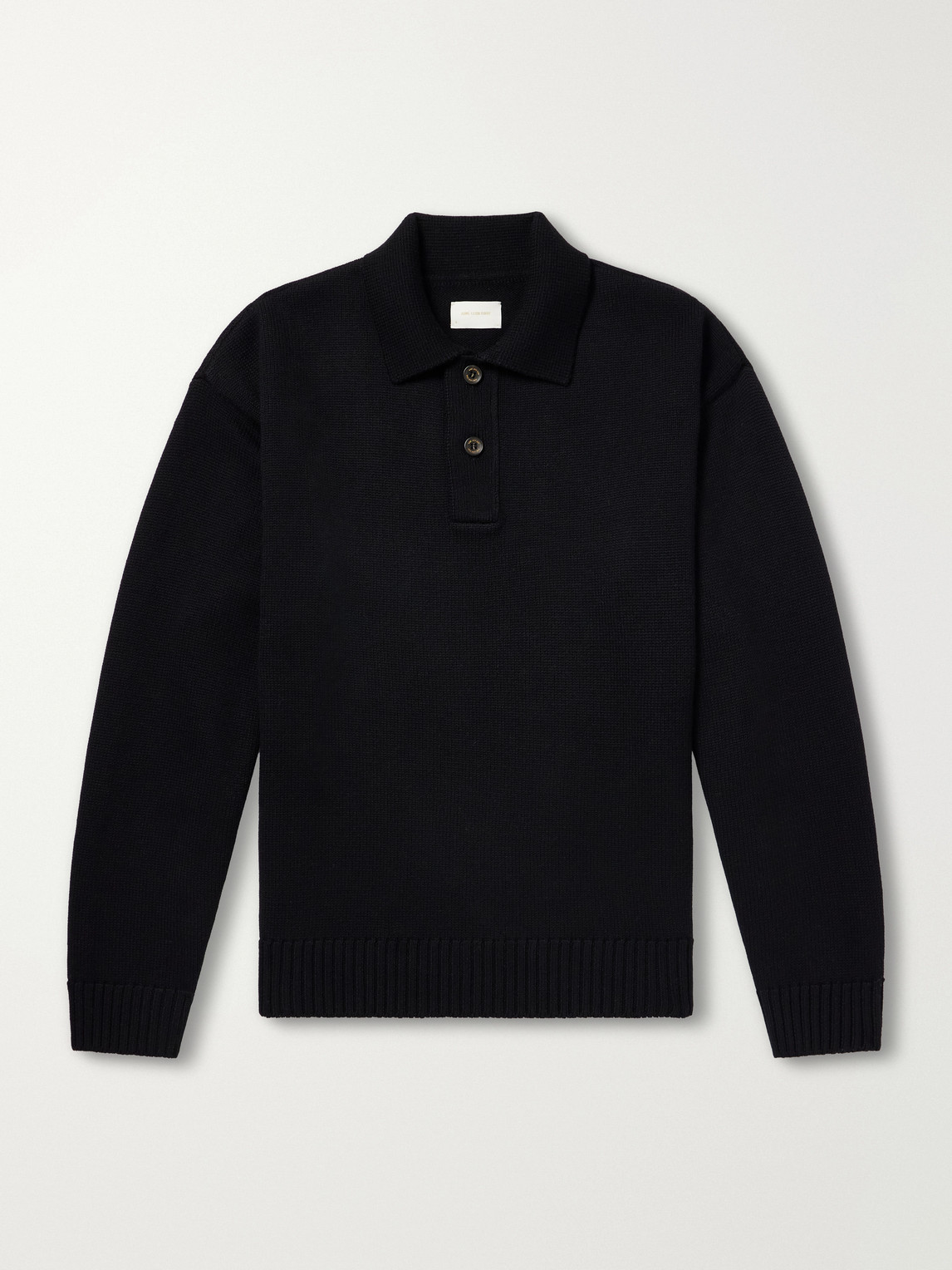 Aimé Leon Dore Merino Wool Polo Sweater In Black