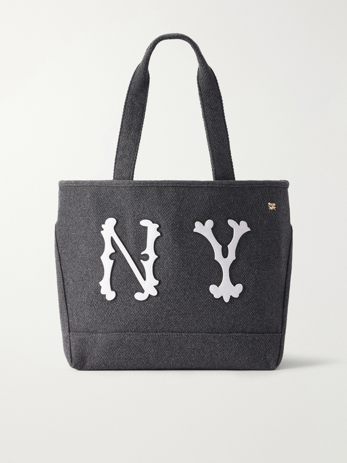 Aimé Leon Dore Ny Highlanders Logo-appliquéd Canvas Tote In Gray