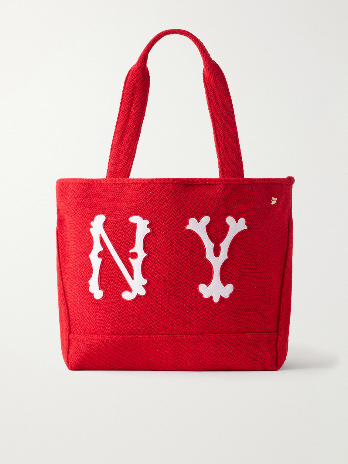 Aimé Leon Dore Ny Highlanders Logo-appliquéd Canvas Tote In Red