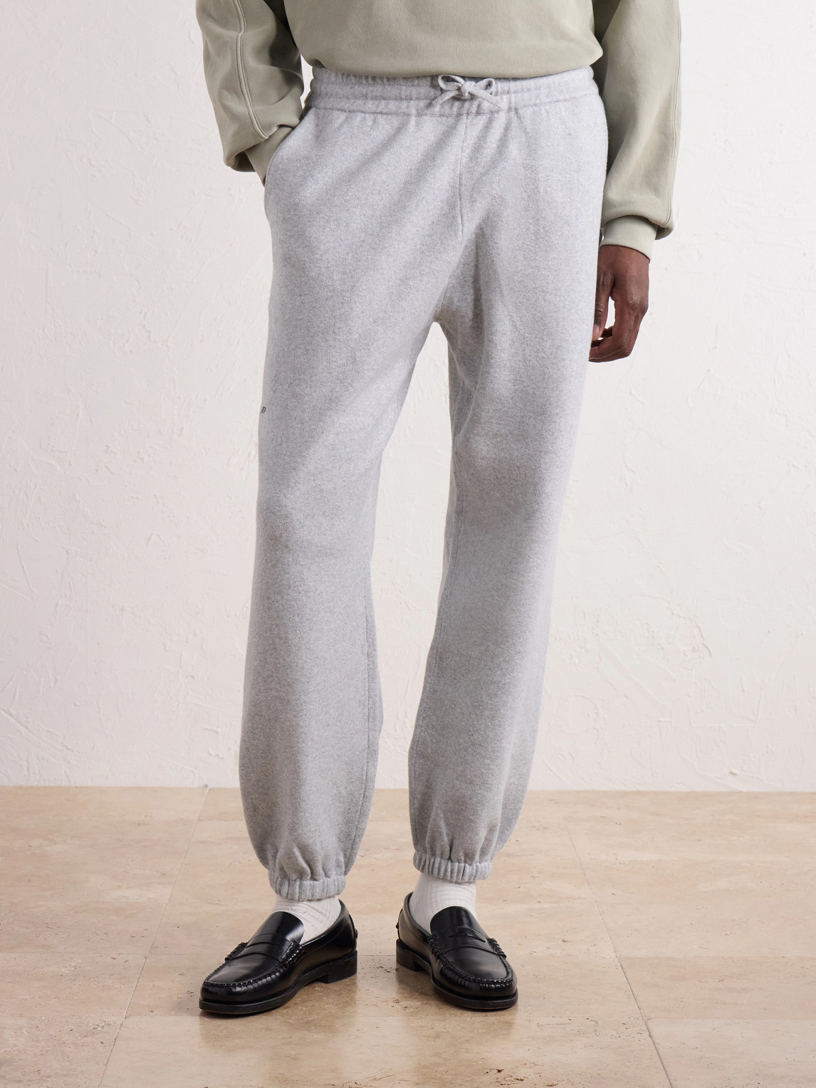Tapered Logo-Embroidered Cotton-Blend Jersey Sweatpants