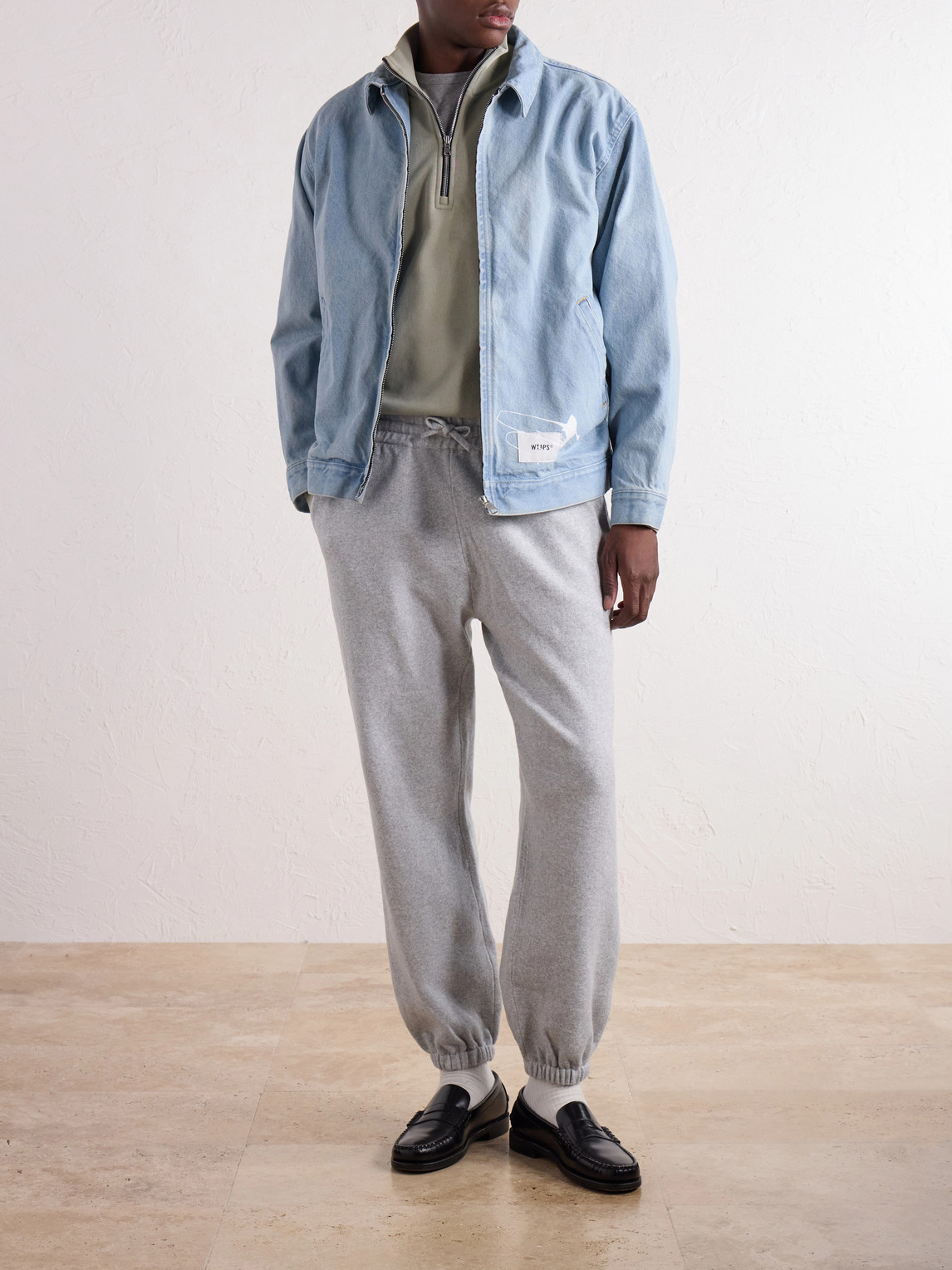 Tapered Logo-Embroidered Cotton-Blend Jersey Sweatpants