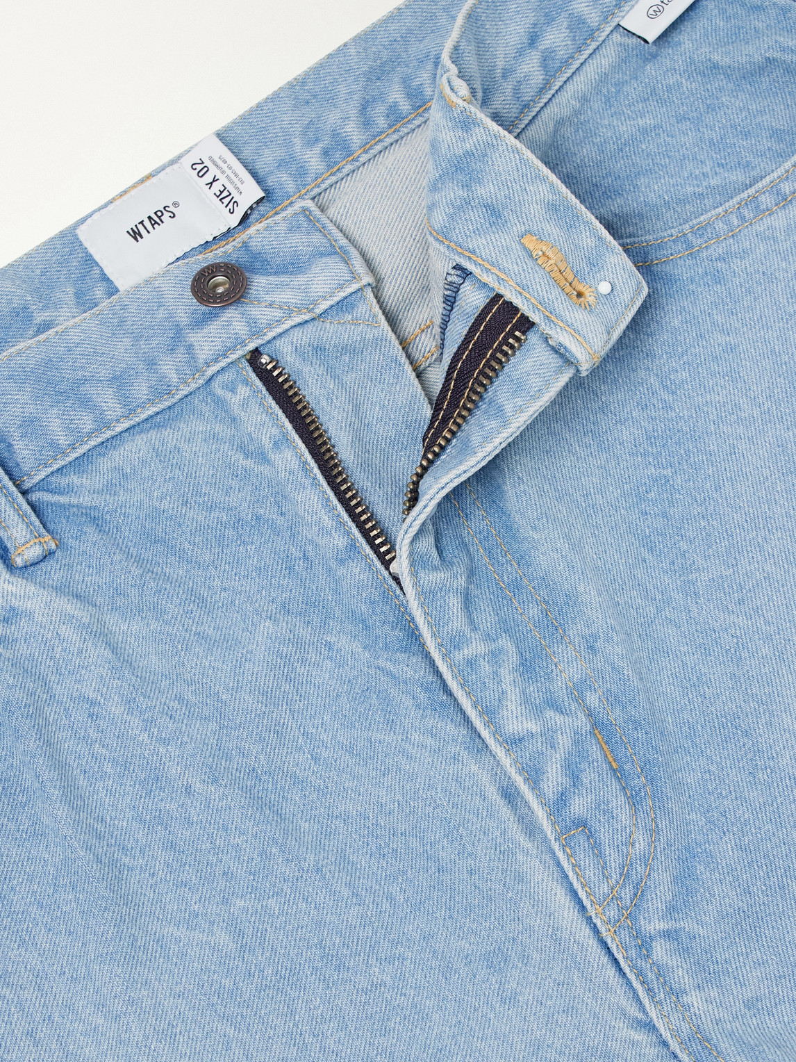 Blues Wide-Leg Logo-Embroidered Jeans