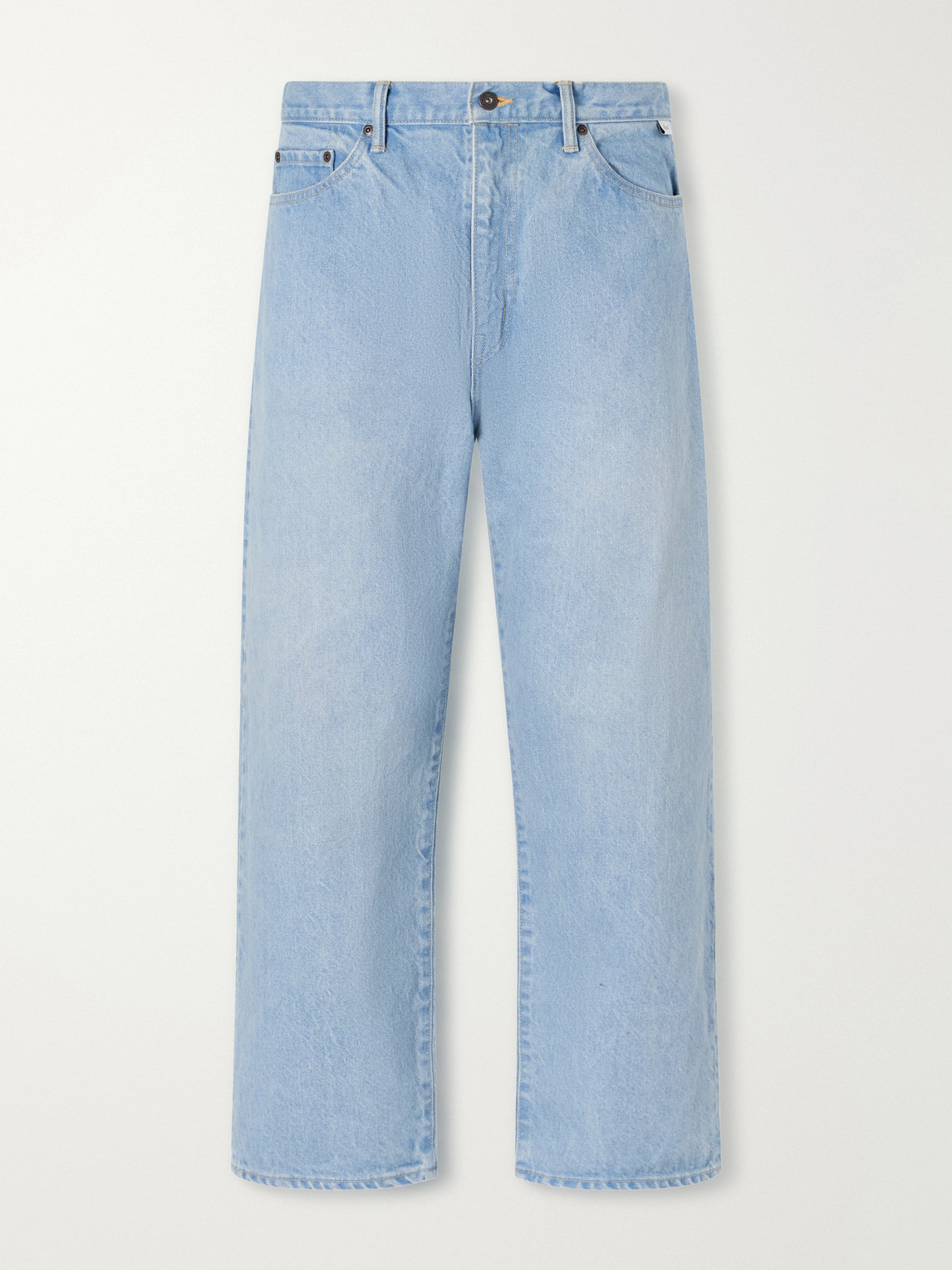 Blues Wide-Leg Logo-Embroidered Jeans