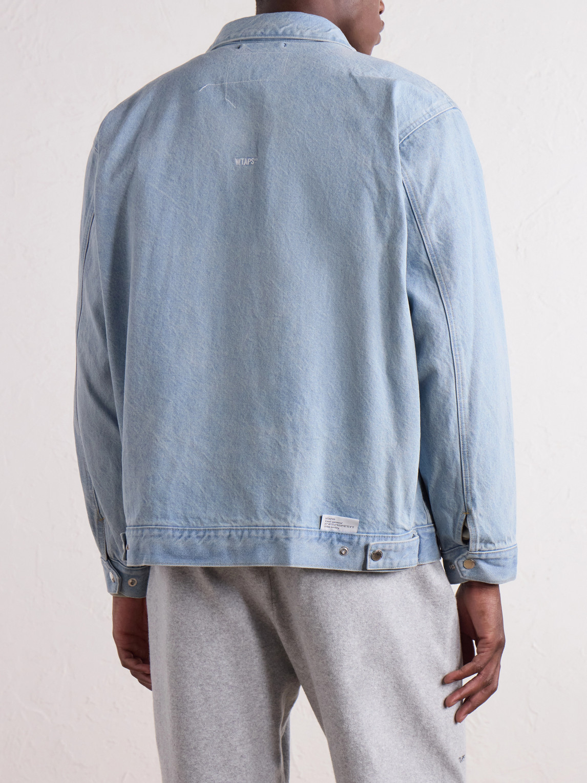 Wrecker Logo-Appliquéd Paint-Splattered Denim Jacket