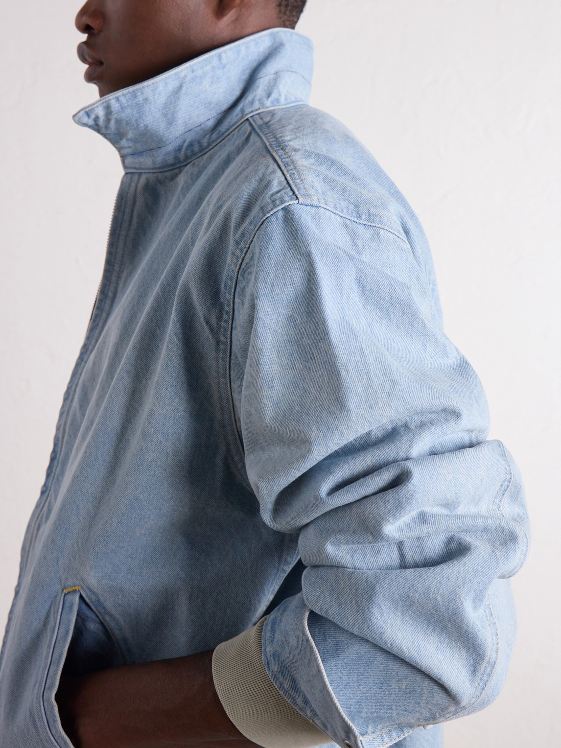 Wrecker Logo-Appliquéd Paint-Splattered Denim Jacket