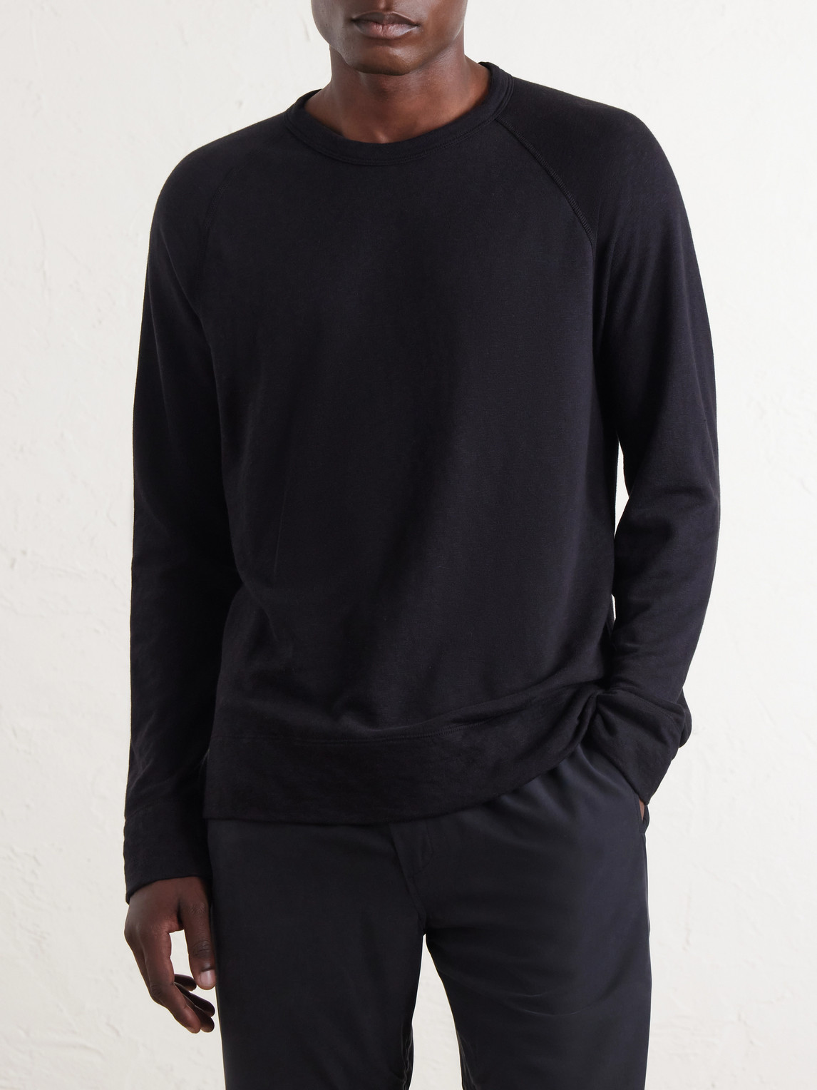 Garment-Dyed Loopback Supima Cotton-Jersey Sweatshirt
