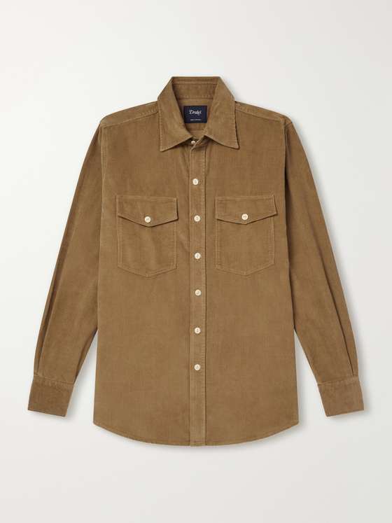 Drakes Cotton-Corduroy Shirt