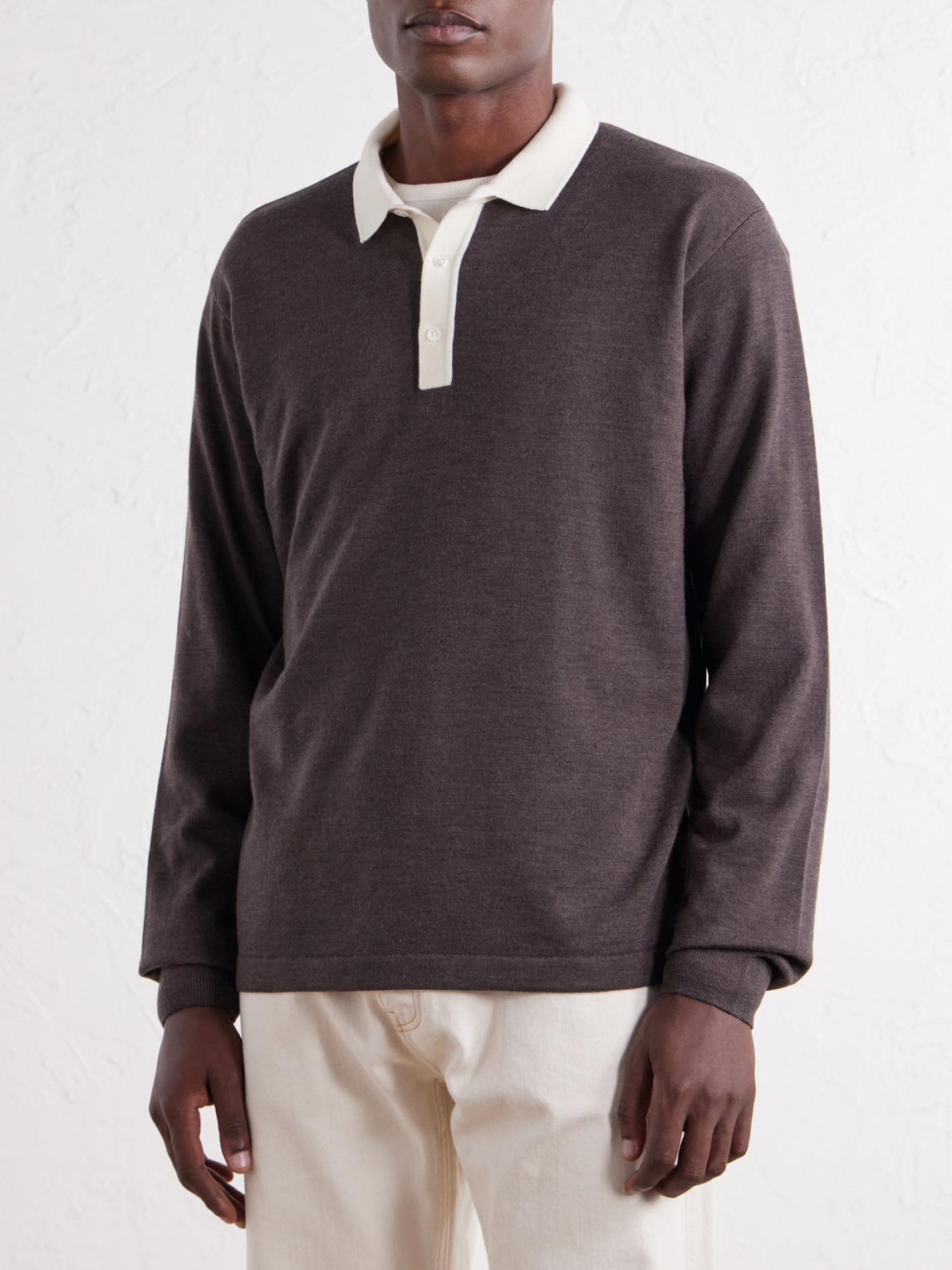 Merino Wool-Jersey Polo Shirt