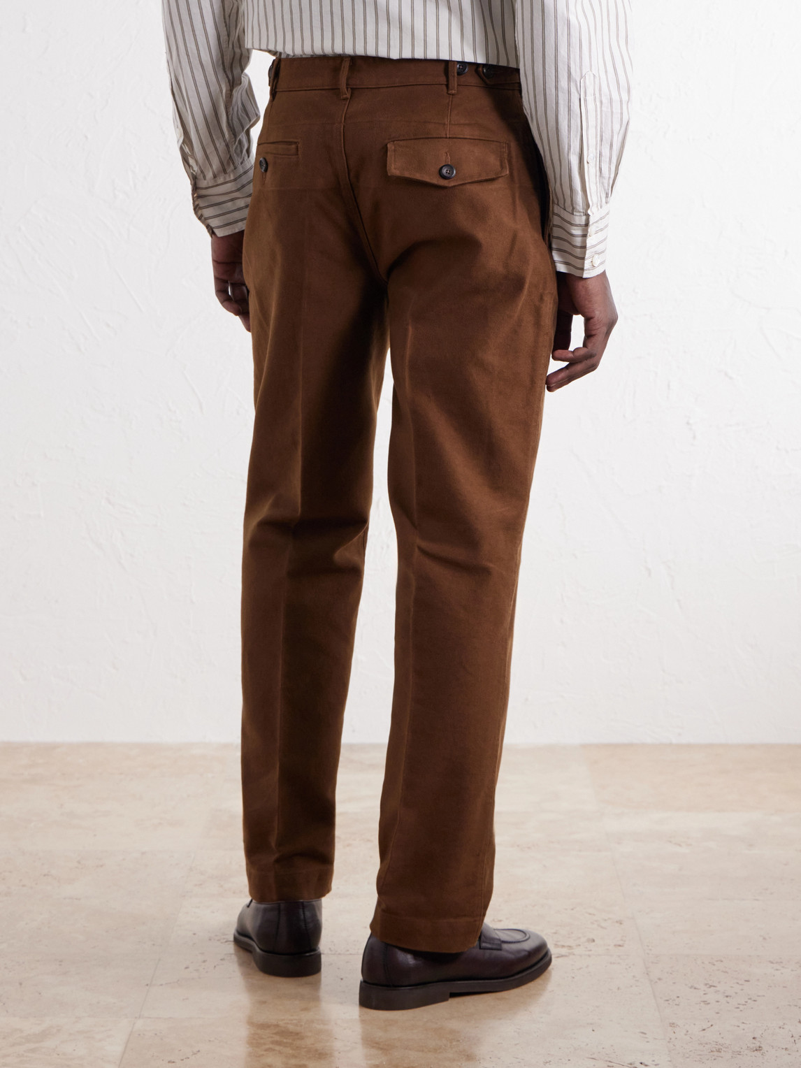 Mk. Iv Tapered Pleated Cotton-Moleskin Suit Trousers