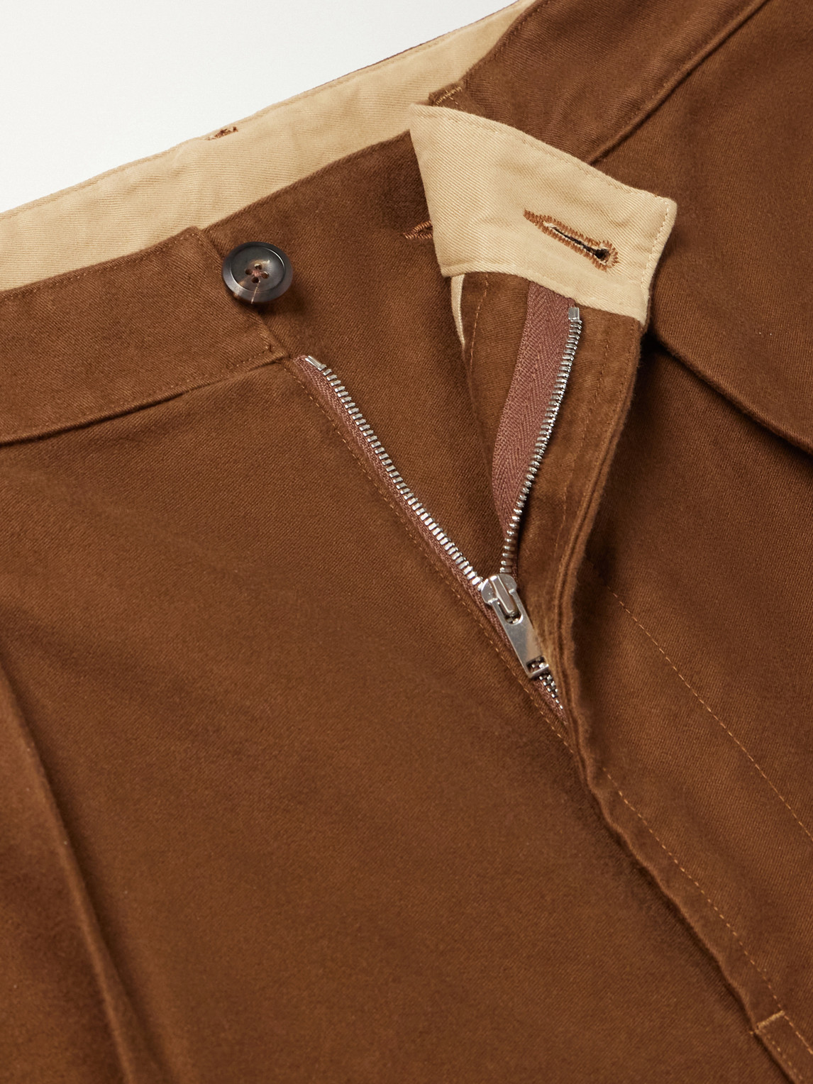 Mk. Iv Tapered Pleated Cotton-Moleskin Suit Trousers