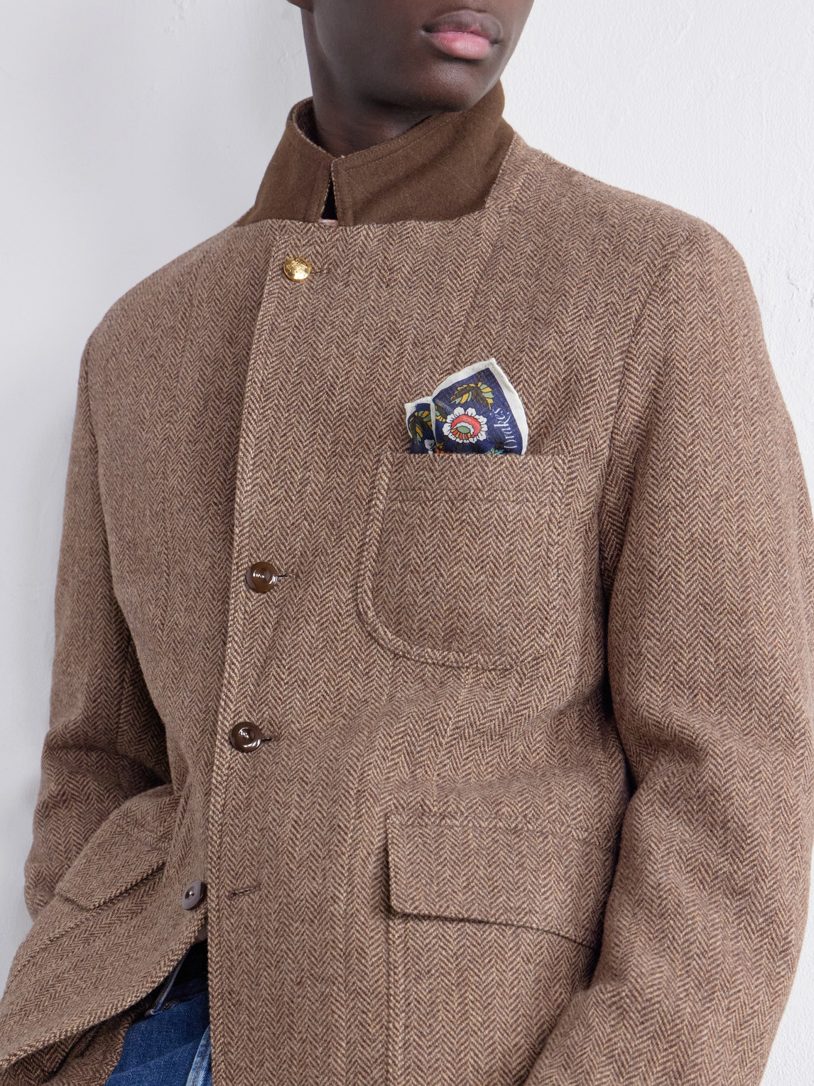 Games Herringbone Virgin Wool-Tweed Blazer