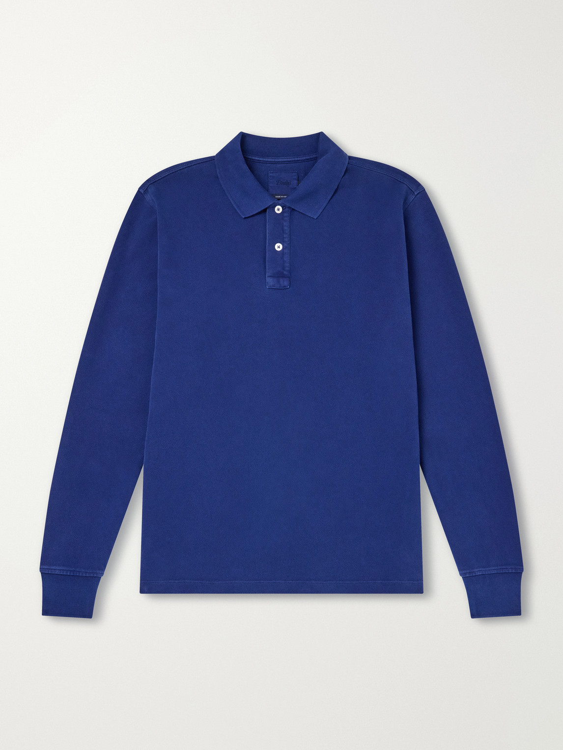 Indigo-Dyed Cotton-Piqué Polo Shirt