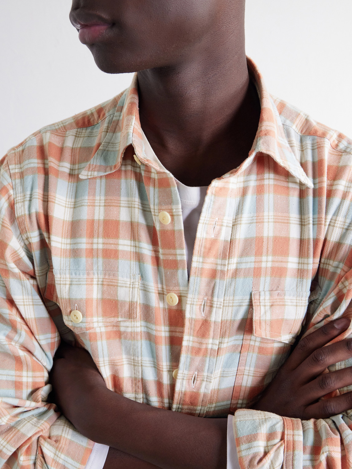Checked Brushed Cotton-Flannel Shirt