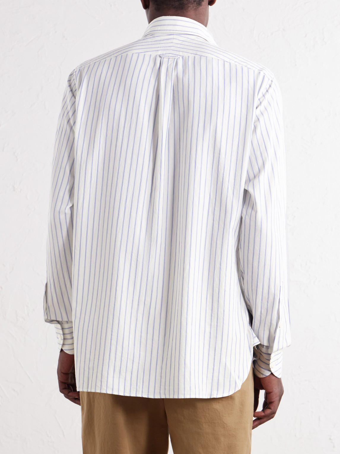 Striped Cotton And Linen-Blend Poplin Shirt