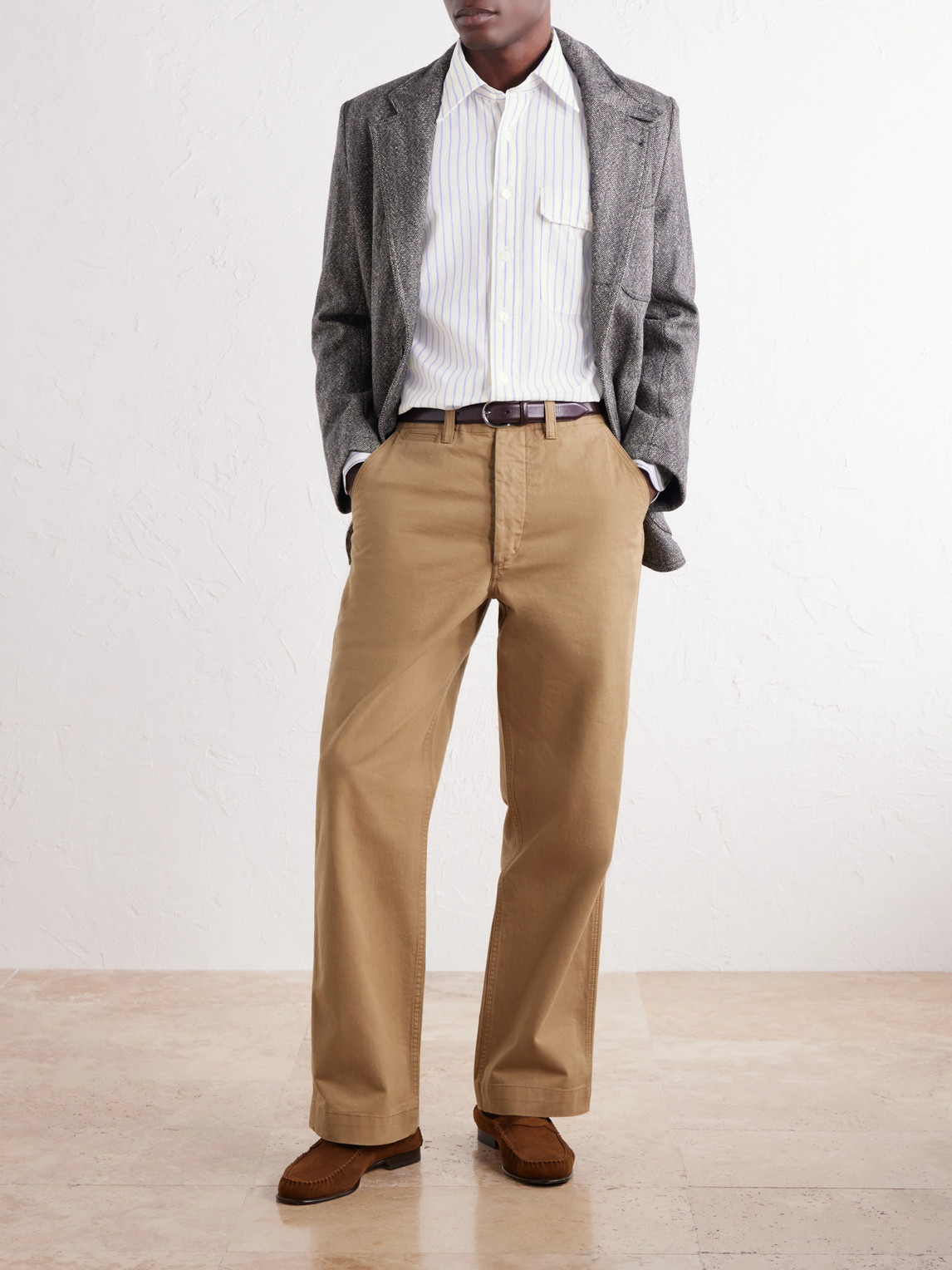 Striped Cotton And Linen-Blend Poplin Shirt