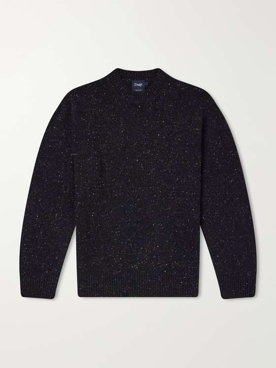 Drakes Donegal Mélange Wool, Silk and Cashmere-Blend Sweater
