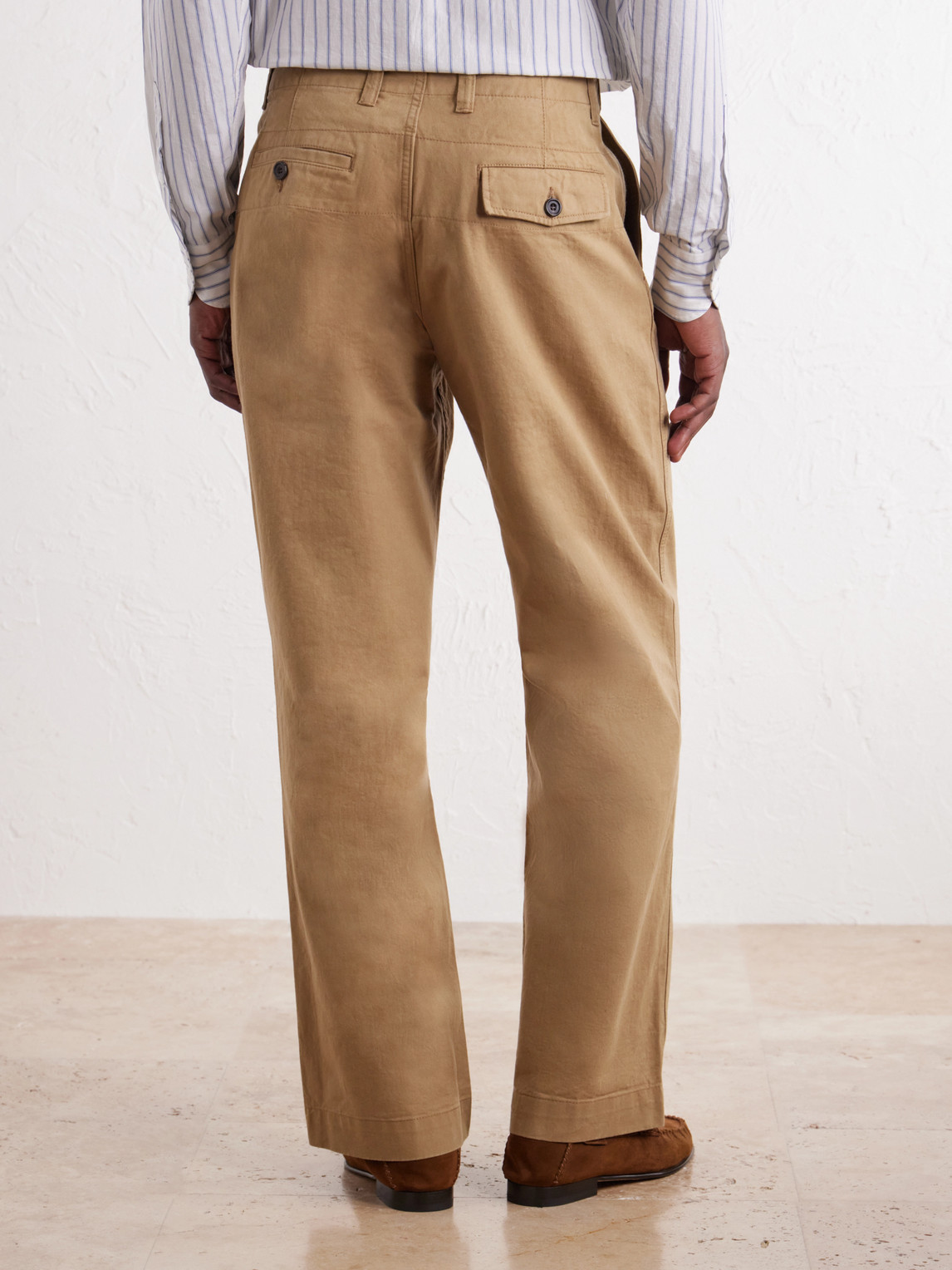 Officer Chino Wide-Leg Cotton-Twill Trousers