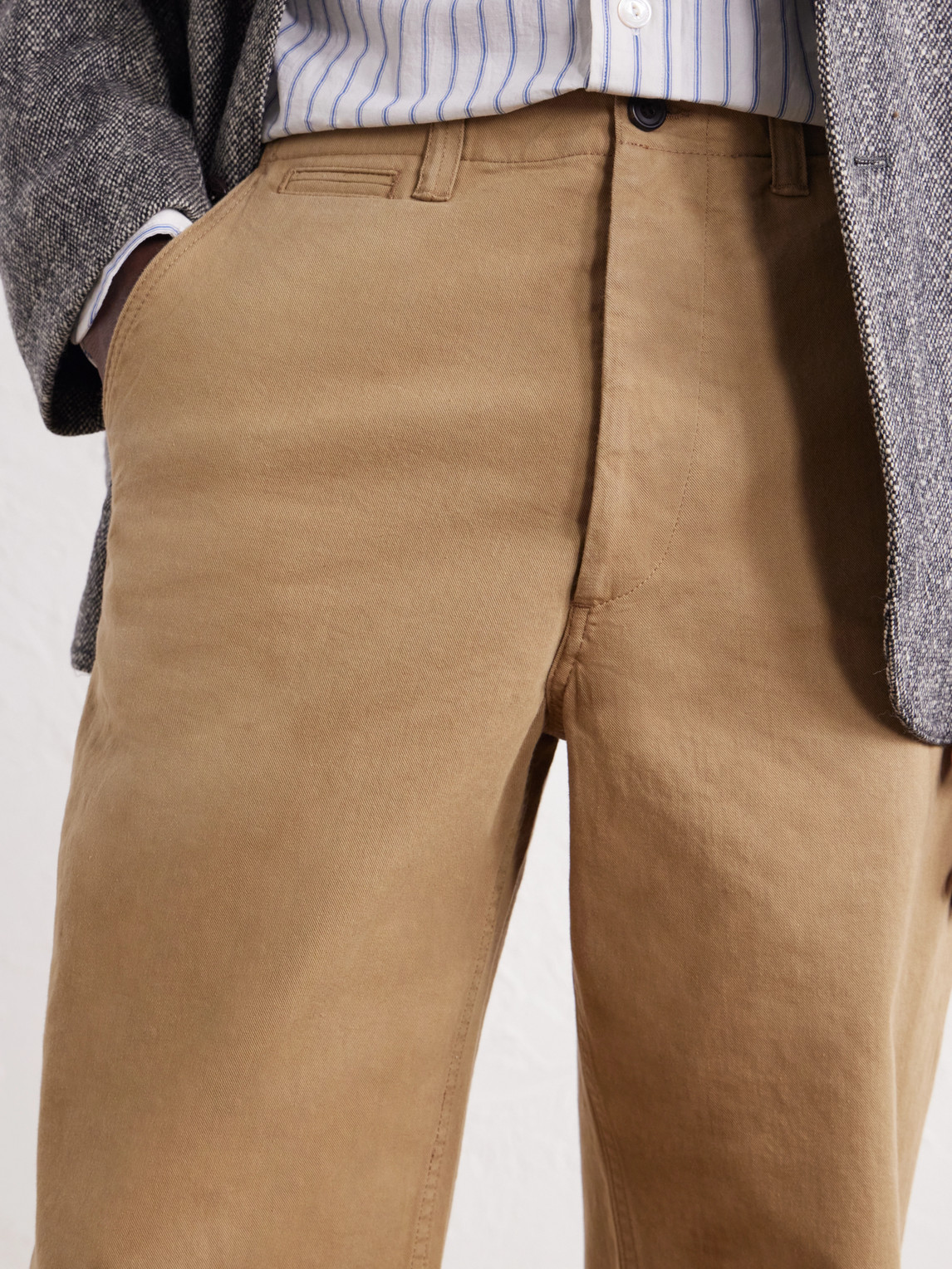Officer Chino Wide-Leg Cotton-Twill Trousers