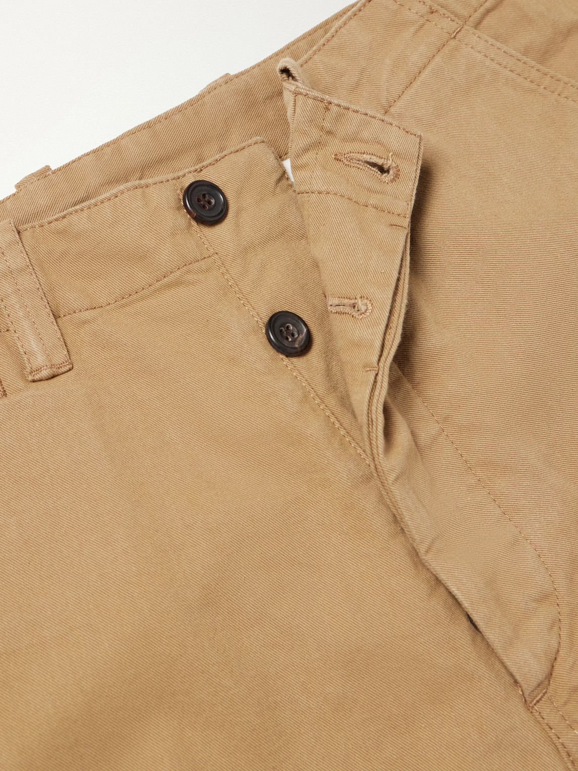 Officer Chino Wide-Leg Cotton-Twill Trousers