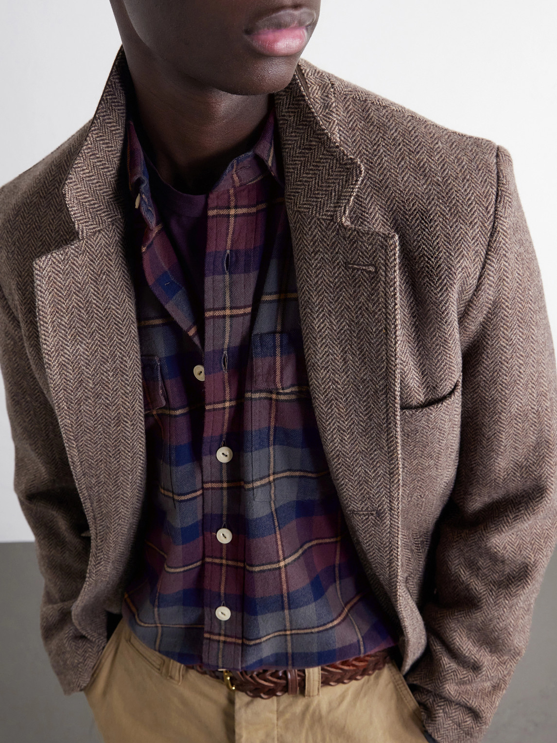 Brushed Checked Cotton-Flannel Shirt