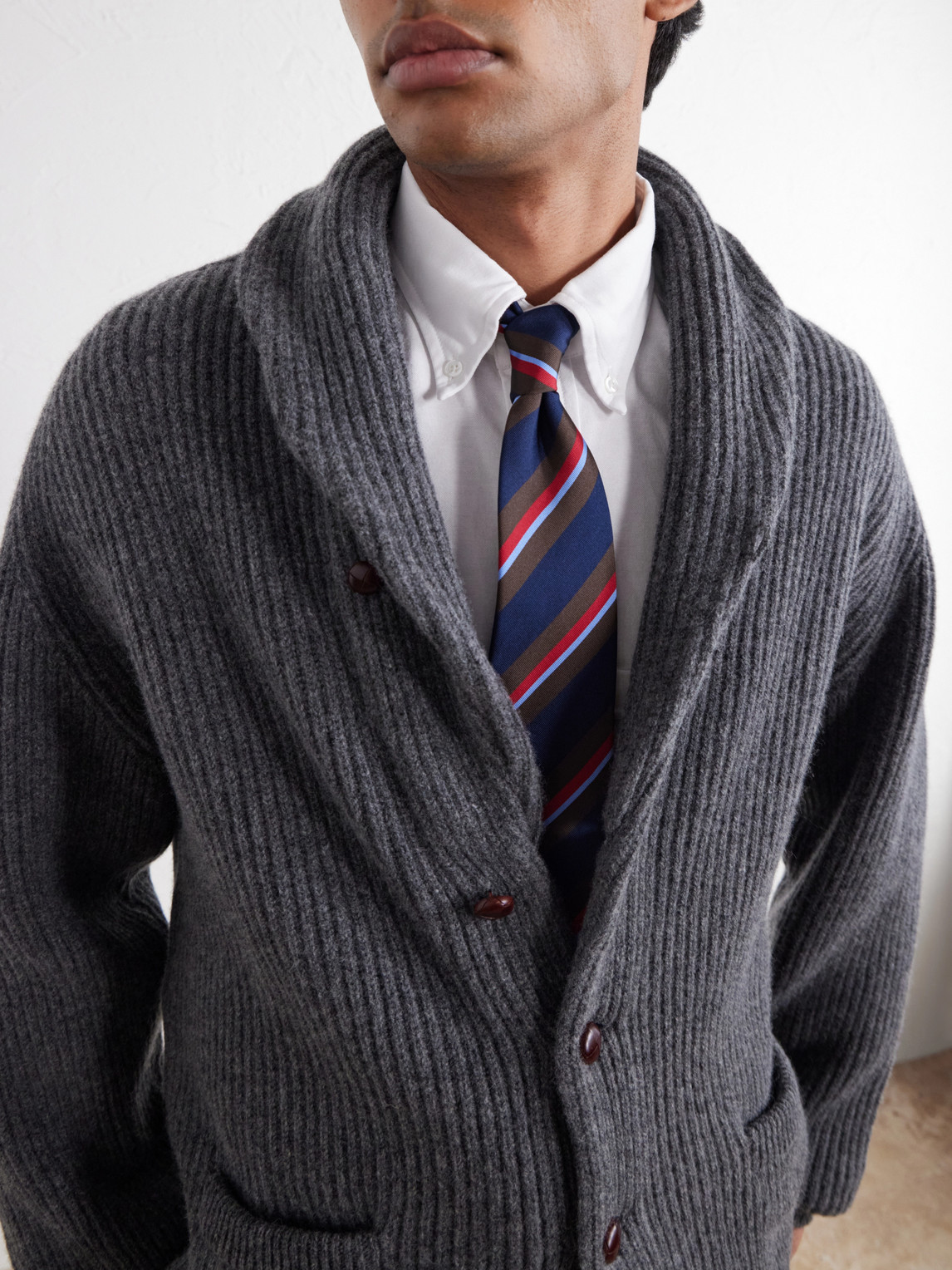 Ribbed Wool Cardigan