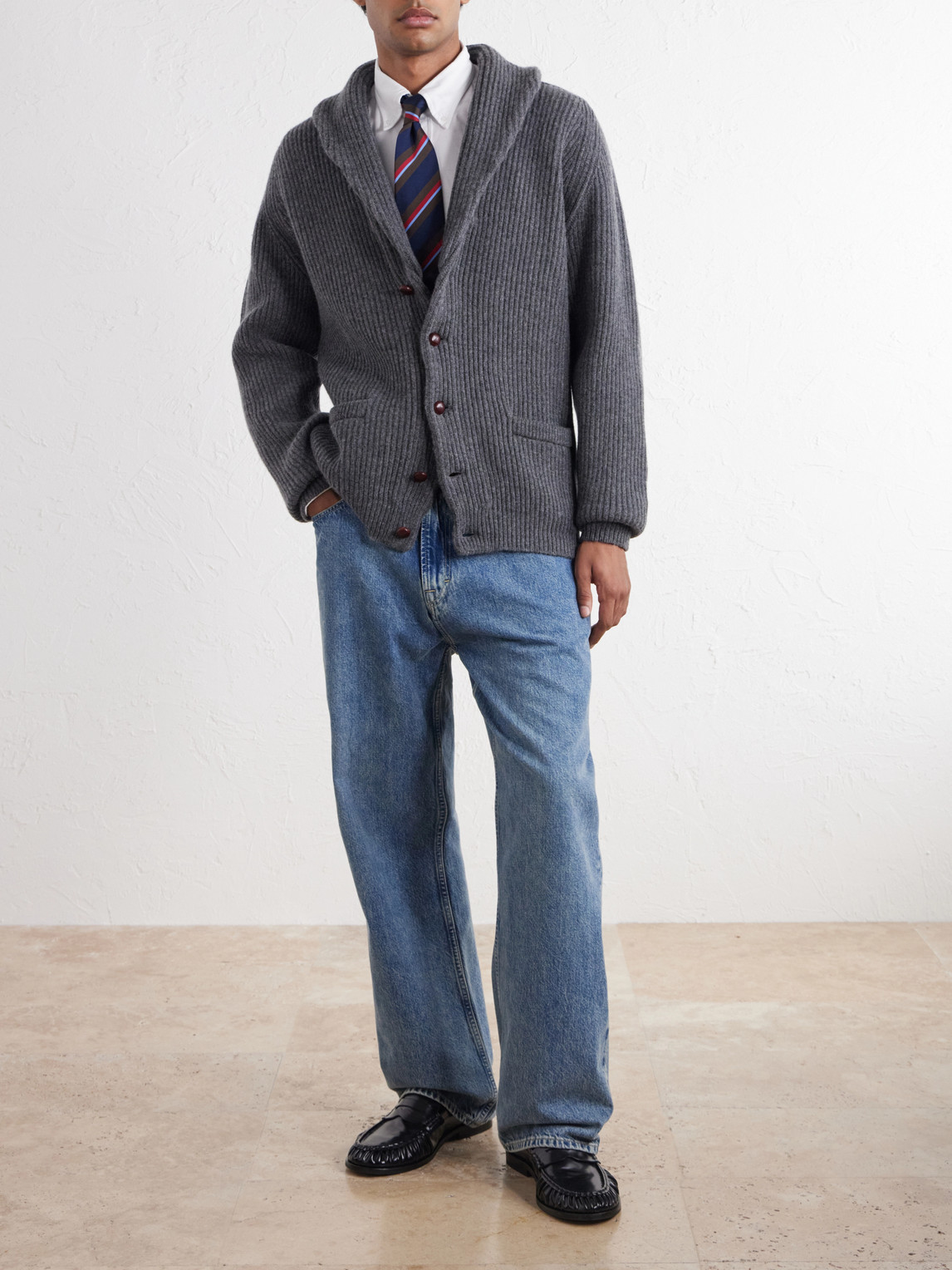 Ribbed Wool Cardigan