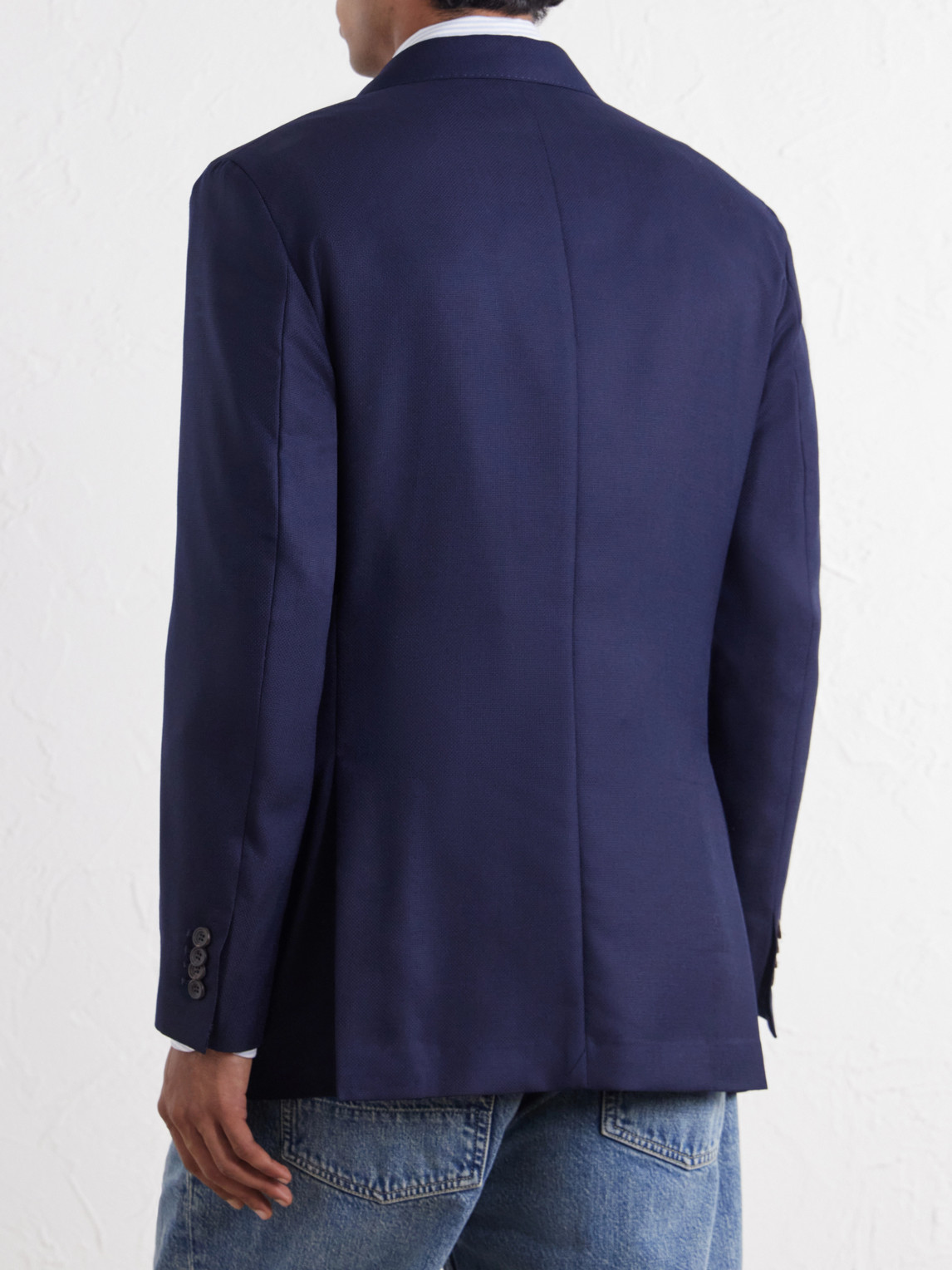 Virgin Wool Canvas Blazer