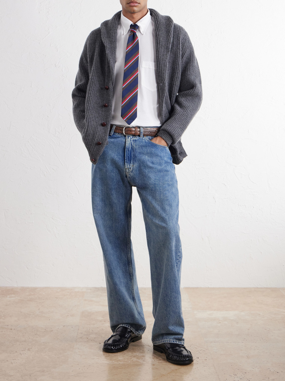 Button-Down Collar Cotton Oxford Shirt