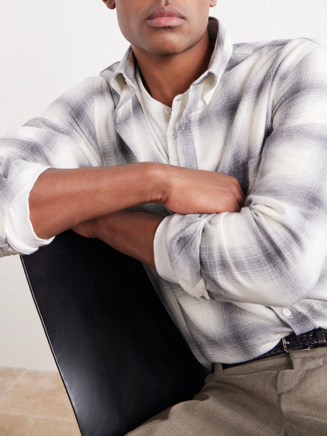 Checked Cotton-Flannel Shirt