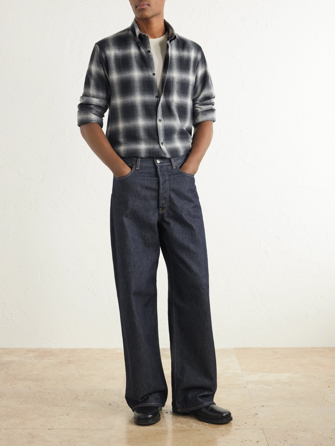 Checked Cotton-Flannel Shirt