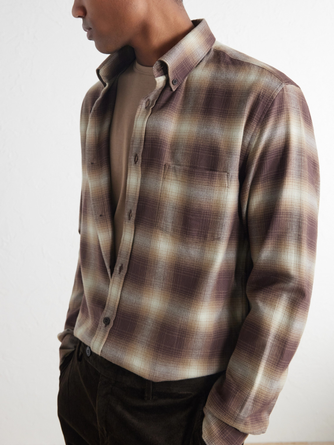 Checked Cotton-Flannel Shirt