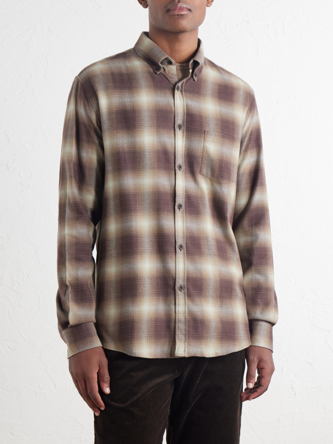 Checked Cotton-Flannel Shirt