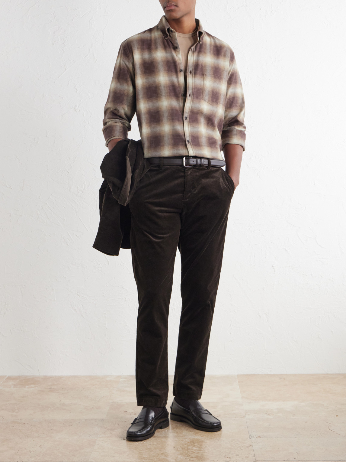 Checked Cotton-Flannel Shirt