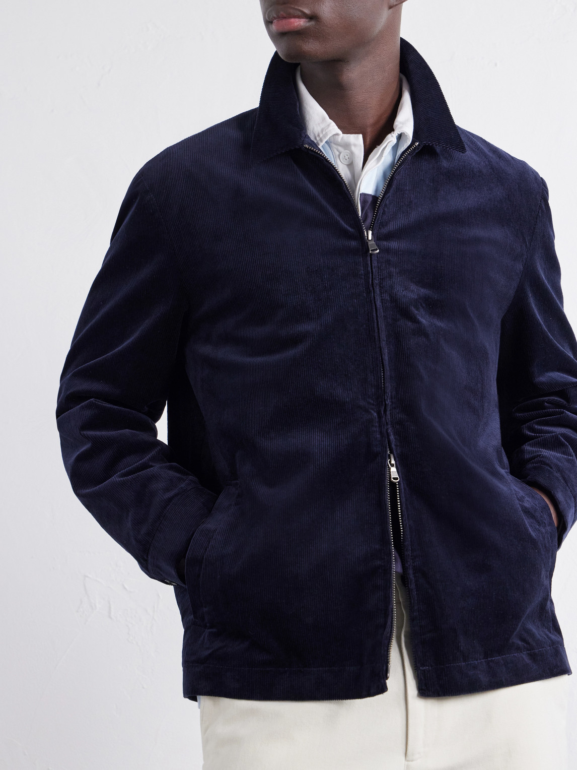 Cotton-Blend Corduroy Blouson Jacket