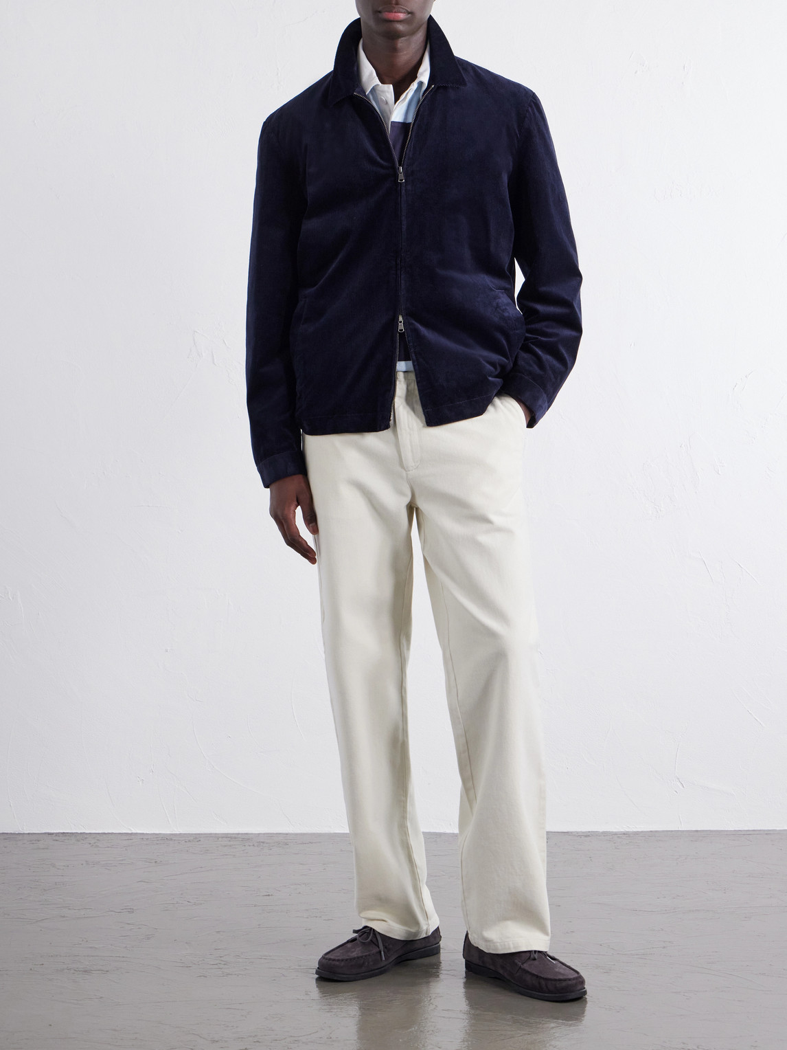 Cotton-Blend Corduroy Blouson Jacket