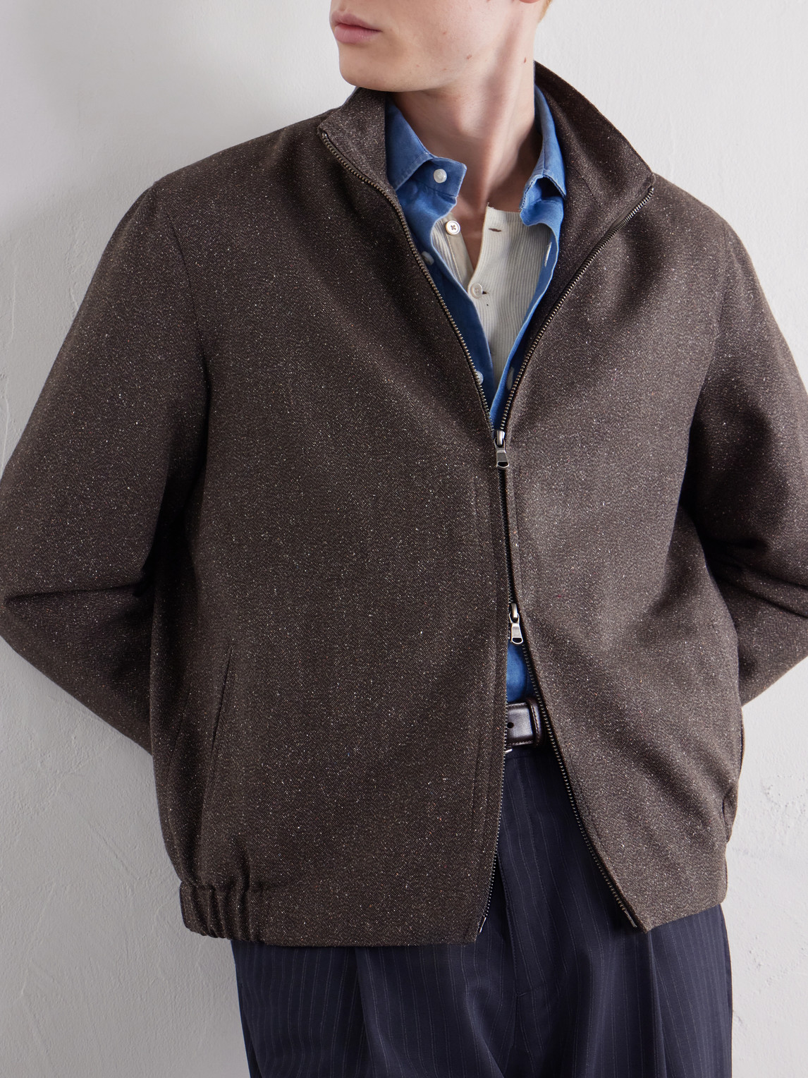 Donegal Wool And Silk-Tweed Jacket