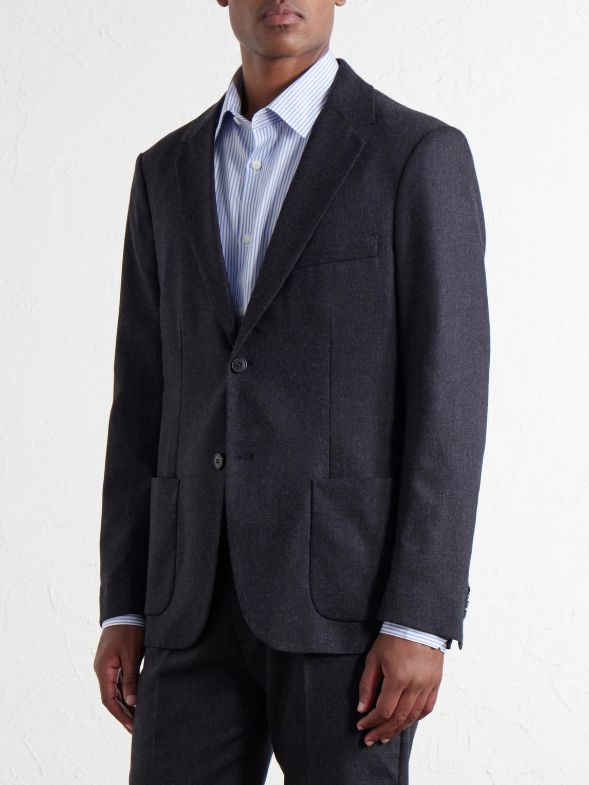 Wool And Cashmere-Blend Flannel Suit Jacket