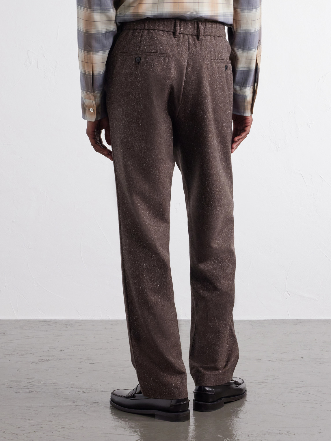 Straight-Leg Wool And Silk-Blend Donegal Tweed Trousers