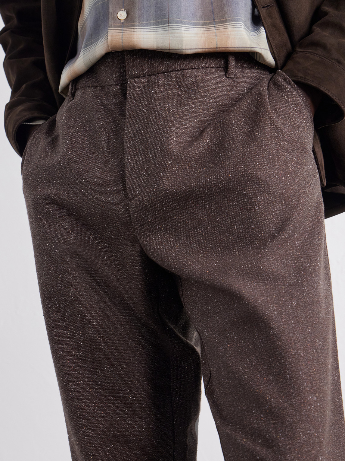 Straight-Leg Wool And Silk-Blend Donegal Tweed Trousers